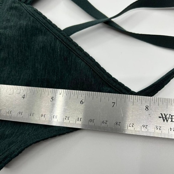 Lululemon Sports Bra Green Ebb to Street Cross back Straps Heathered Fuel Green - Picture 8 of 8